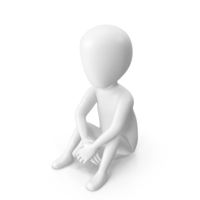 Stickman Sitting Pose PNG & PSD Images