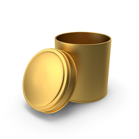Open Tin Gold PNG & PSD Images