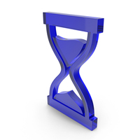 Blue Glass Half Hourglass Icon PNG & PSD Images