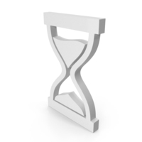 White Half Hourglass Icon PNG & PSD Images