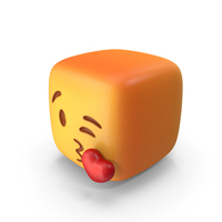 Kiss Face Emoji PNG & PSD Images