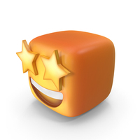 Starry Eyes Face Emoji PNG & PSD Images