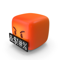 Swearing Face Emoji PNG & PSD Images