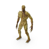 Mutant Zombie Creature Yellow PNG & PSD Images