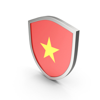 Vietnam Flag Shield PNG & PSD Images