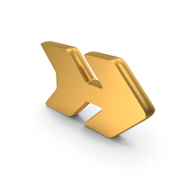 Gold Directional Side Arrow Web Symbol PNG & PSD Images