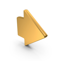 Gold Directional Side Arrow Web Symbol PNG & PSD Images