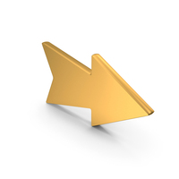 Gold Directional Side Arrow Web Symbol PNG & PSD Images