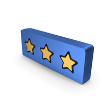 Rectangle Box With 3 Star Symbol PNG & PSD Images
