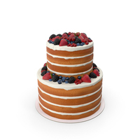 Rustic Berry Wedding Cake PNG & PSD Images