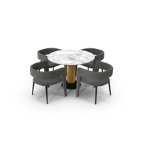 Dining Table With Chairs PNG & PSD Images