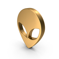 Gold Alien Icon PNG & PSD Images