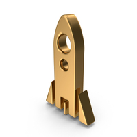 Gold Rocket Icon PNG & PSD Images