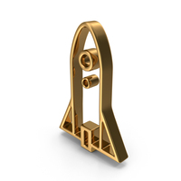 Gold Rocket Icon PNG & PSD Images