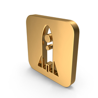 Gold Rocket Icon PNG & PSD Images