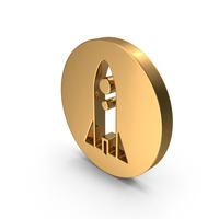 Gold Rocket Icon PNG & PSD Images