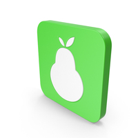 Green Square Pear Icon PNG & PSD Images