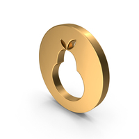 Gold Pear Icon PNG & PSD Images