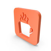 Square Orange Hot Drink Icon PNG & PSD Images
