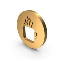 Round Gold Hot Drink Icon PNG & PSD Images