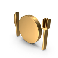Gold Tableware Icon PNG & PSD Images