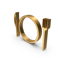 Gold Tableware Icon PNG & PSD Images
