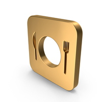 Gold Tableware Icon PNG & PSD Images