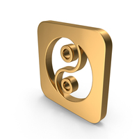 Gold Yin Yang Icon PNG & PSD Images