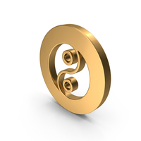 Gold Yin Yang Icon PNG & PSD Images