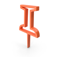 Orange Pin Outline Icon PNG & PSD Images