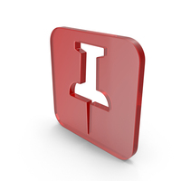 Square Glass Pin Icon PNG & PSD Images