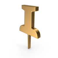 Gold Pin Icon PNG & PSD Images