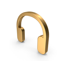 Gold Headphones Icon PNG & PSD Images
