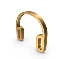Gold Headphones Icon PNG & PSD Images