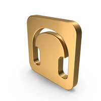 Gold Headphones Icon PNG & PSD Images
