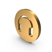 Gold Headphones Icon PNG & PSD Images