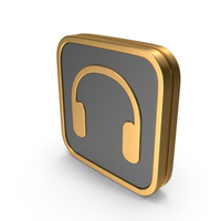 Badge Headphones Icon PNG & PSD Images