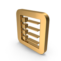Gold List Icon PNG & PSD Images