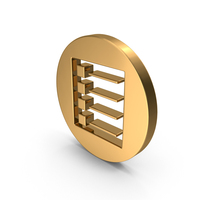 Gold Round List Icon PNG & PSD Images