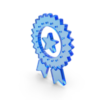 Blue Glass Winners Badge Icon PNG & PSD Images