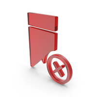 Glass Remove Bookmark Icon PNG & PSD Images