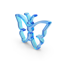 Glass Butterfly Icon PNG & PSD Images