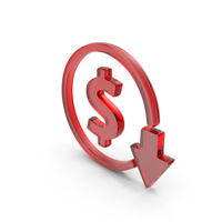 Glass Dollar Fall Symbol PNG & PSD Images