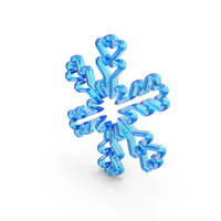 Out Line Snow Flake Icon Glass PNG & PSD Images
