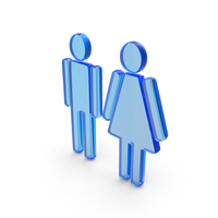 Glass Gents And Ladies Toilet Symbol PNG & PSD Images