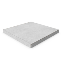 8-inch White Paper Pizza Box - Close PNG & PSD Images