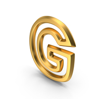 Letter M1F OutLine G Gold PNG & PSD Images