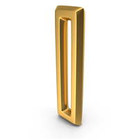 Letter M1F OutLine I Gold PNG & PSD Images