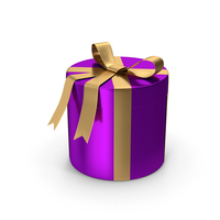 Purple Round Gift Box PNG & PSD Images