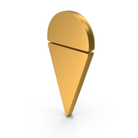 Gold Ice Cream Cone Icon PNG & PSD Images